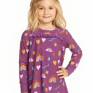 Chaser Purple Rainbow Love Long Sleeve Top